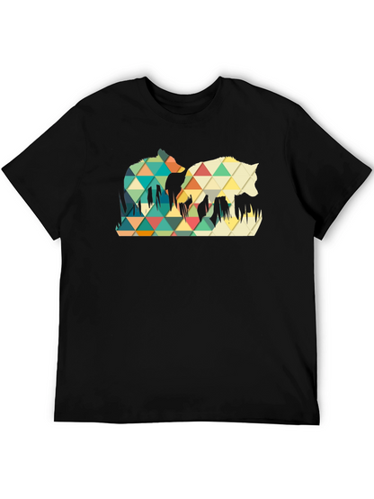 Geometric Wolf Graphic Tee