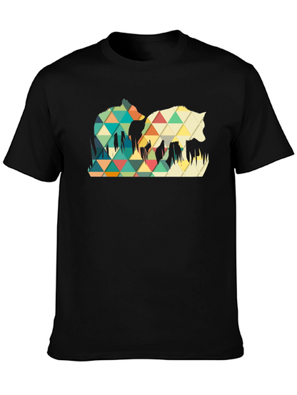 Geometric Wolf Graphic Tee