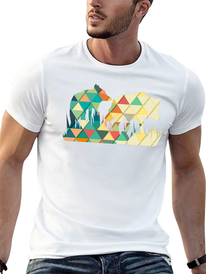 Geometric Wolf Graphic Tee