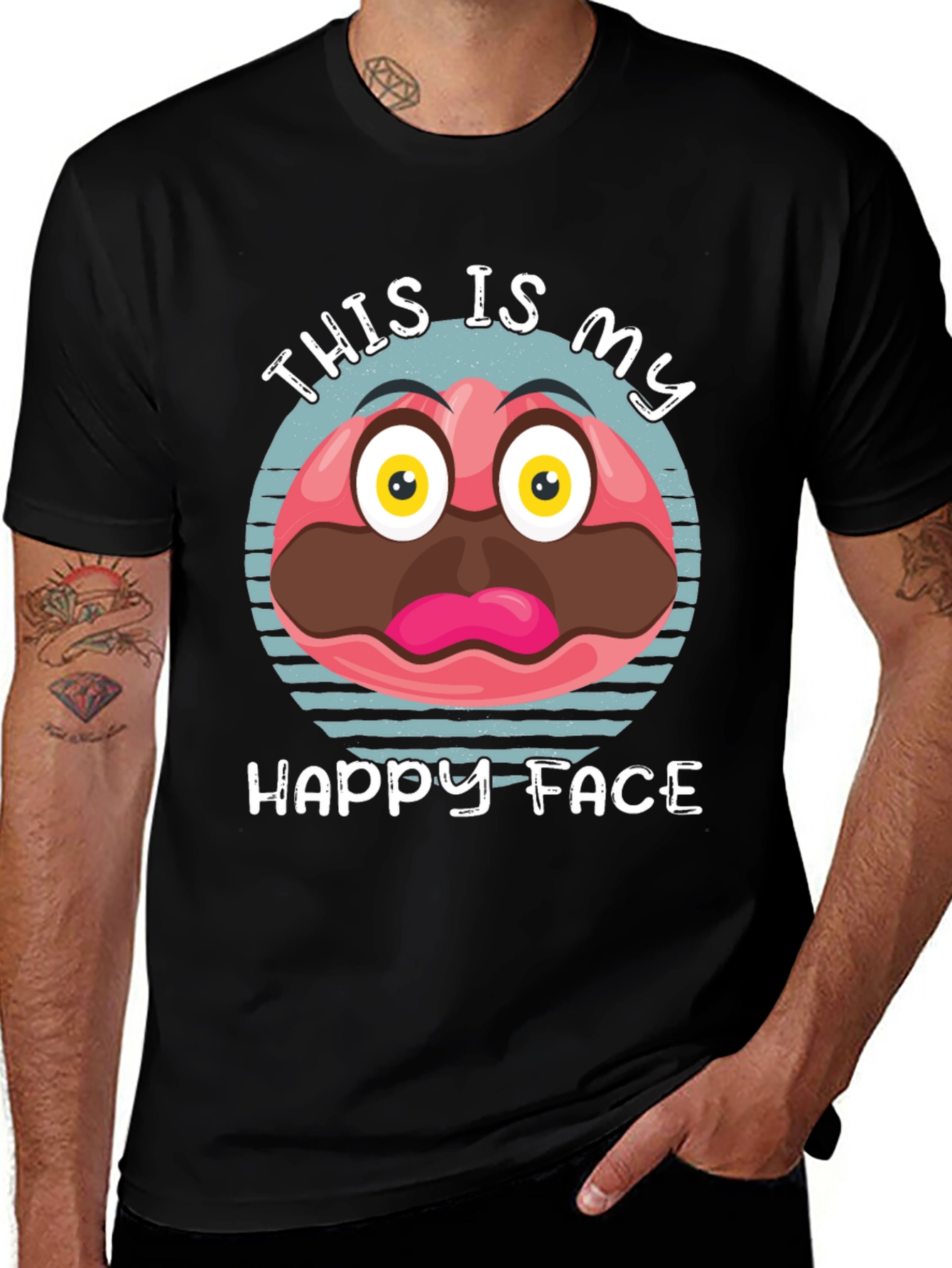 Funny Happy Face Graphic Tee