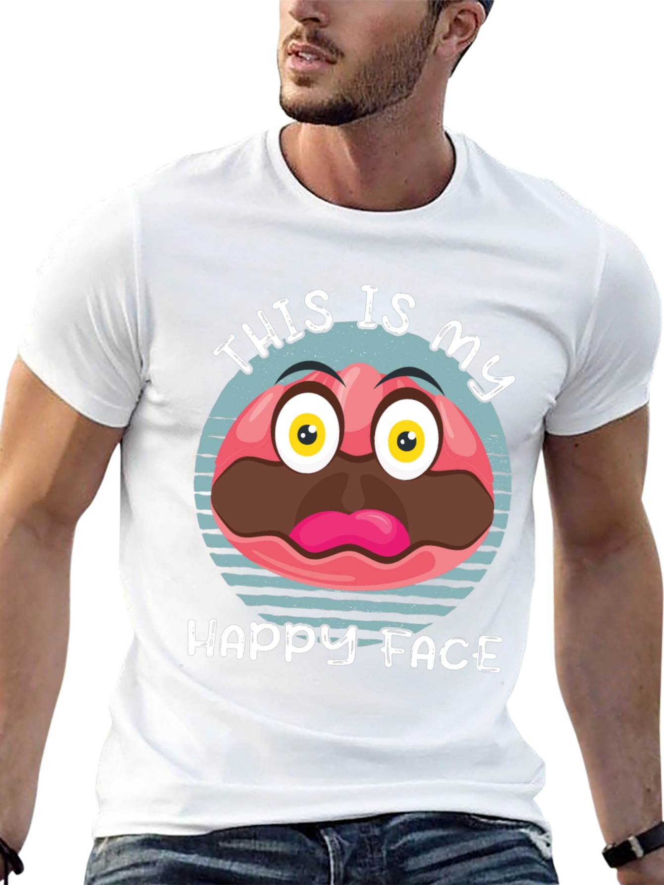 Funny Happy Face Graphic Tee