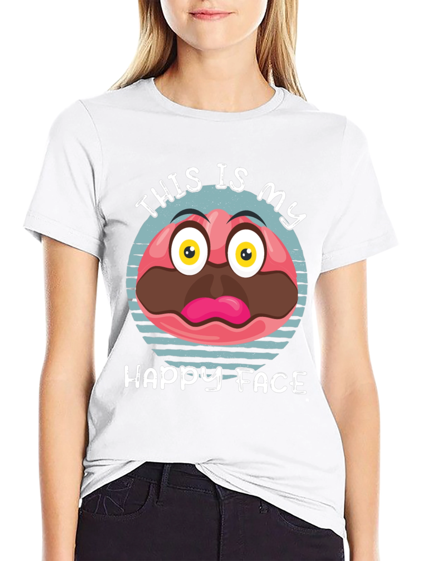 Funny Happy Face Graphic Tee