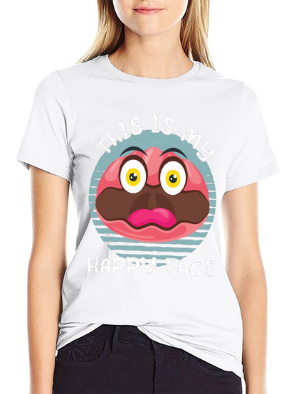 Funny Happy Face Graphic Tee