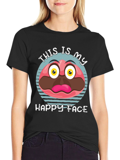 Funny Happy Face Graphic Tee