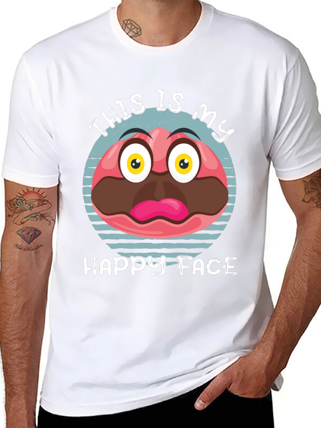 Funny Happy Face Graphic Tee