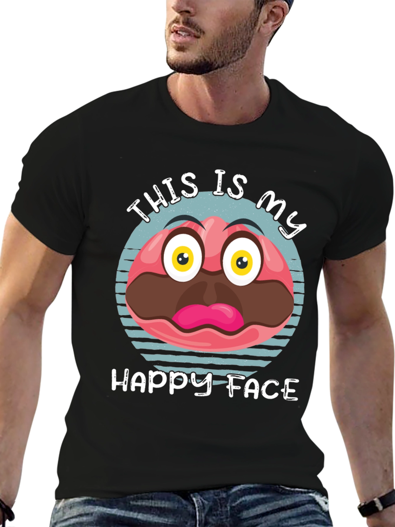 Funny Happy Face Graphic Tee