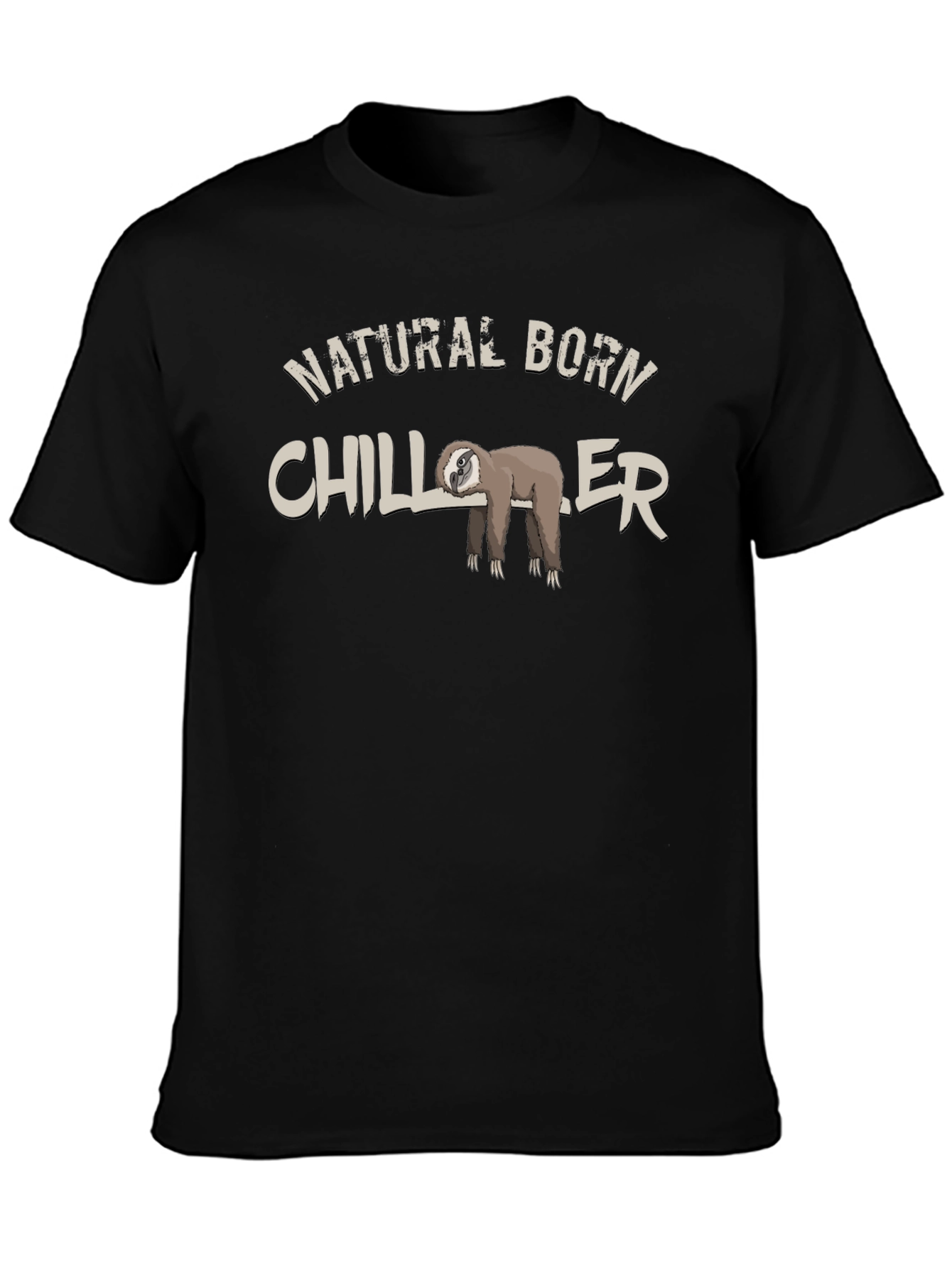 Natural Born Chiller Sloth Graphic T-Shirt