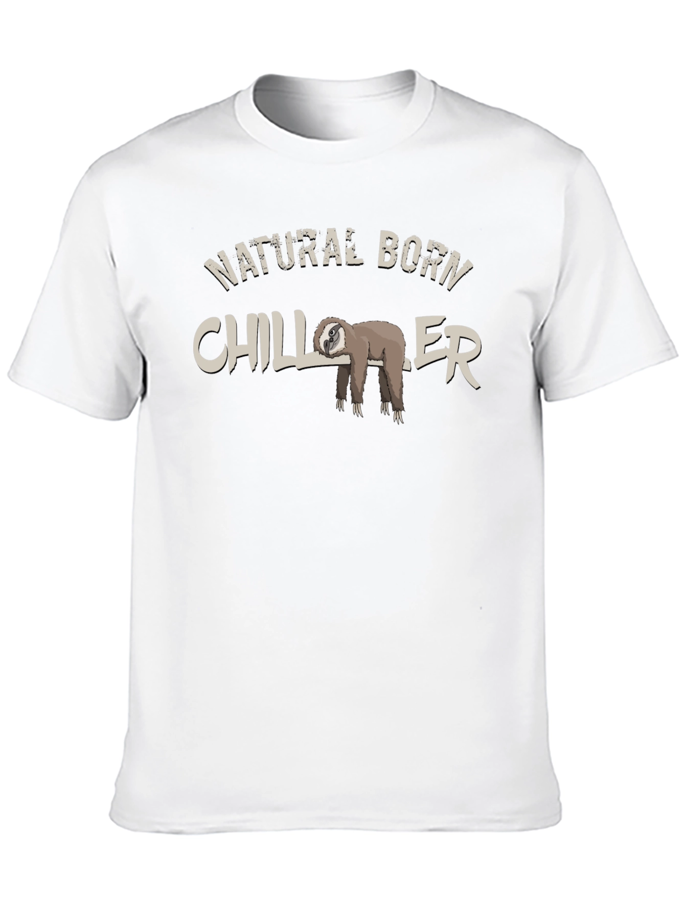 Natural Born Chiller Sloth Graphic T-Shirt