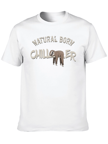 Natural Born Chiller Sloth Graphic T-Shirt