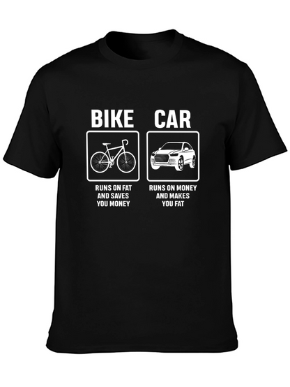 Bike vs Car T-Shirt - Funny Graphic Tee