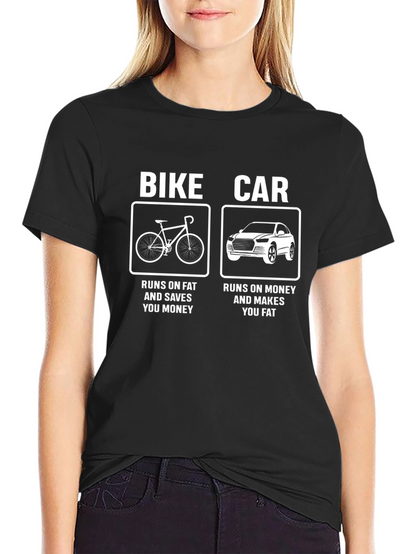 Bike vs Car T-Shirt - Funny Graphic Tee