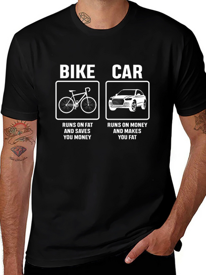 Bike vs Car T-Shirt - Funny Graphic Tee