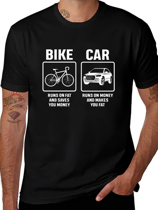 Bike vs Car T-Shirt - Funny Graphic Tee