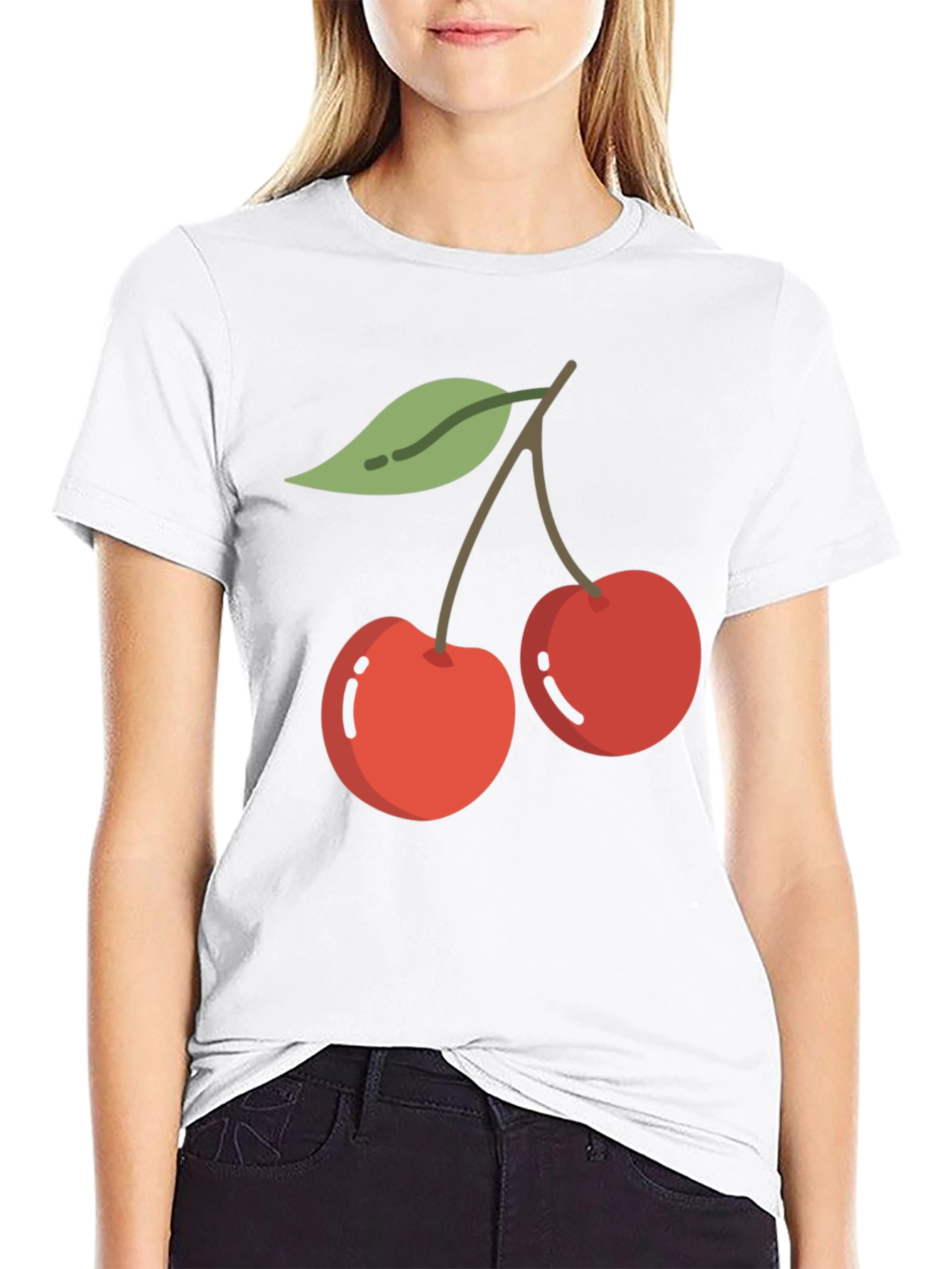 Cherry Graphic Black T-Shirt