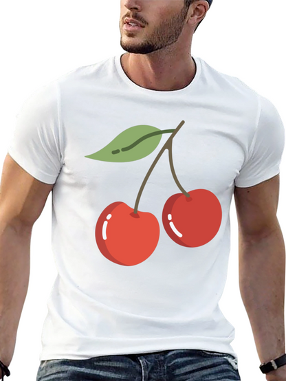 Cherry Graphic Black T-Shirt