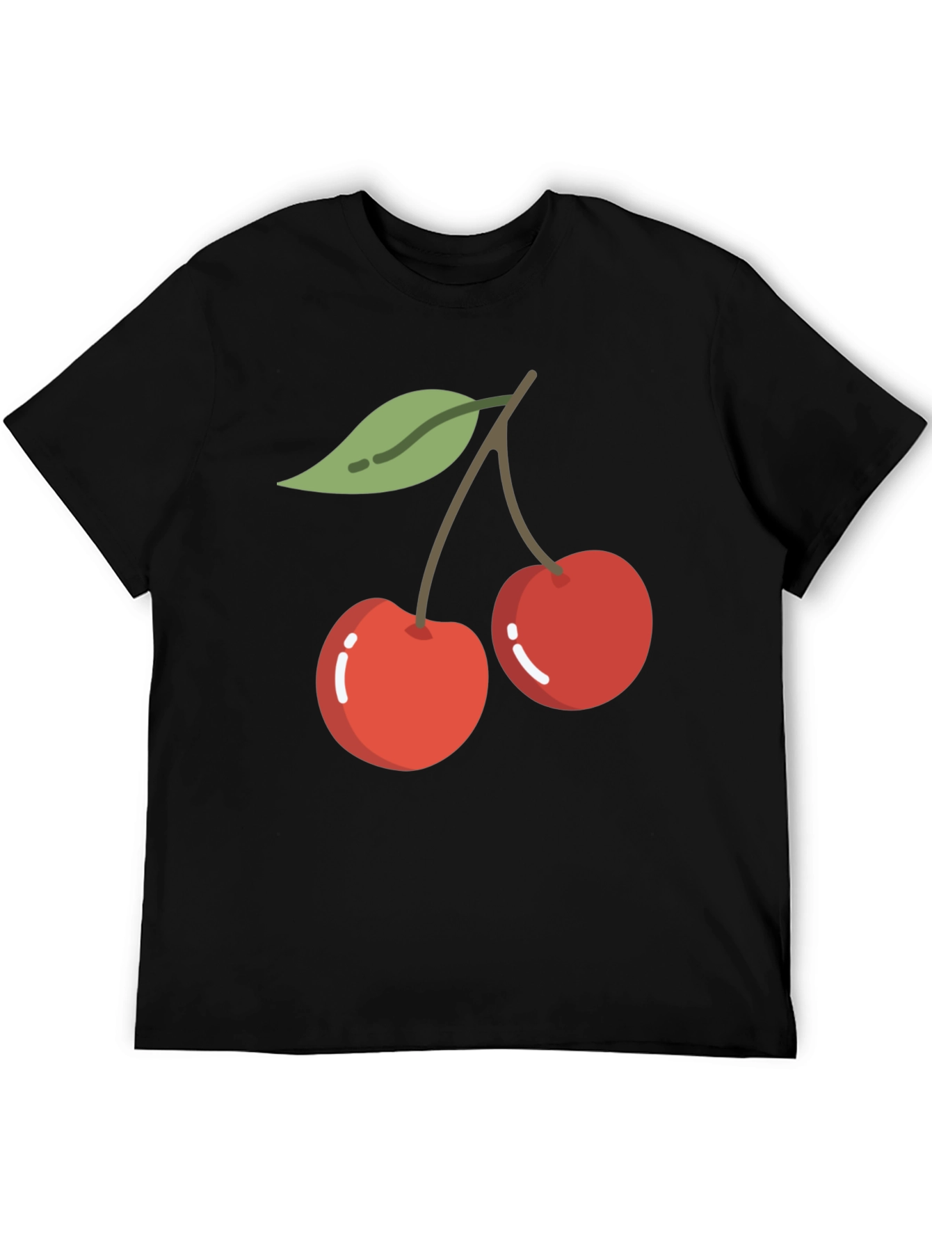 Cherry Graphic Black T-Shirt