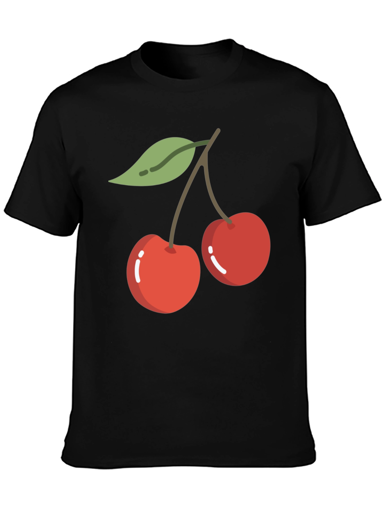 Cherry Graphic Black T-Shirt