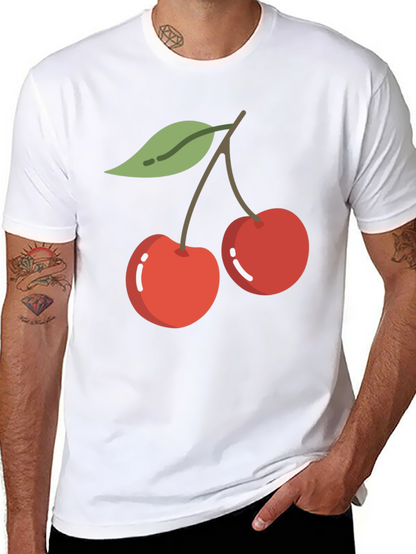 Cherry Graphic Black T-Shirt
