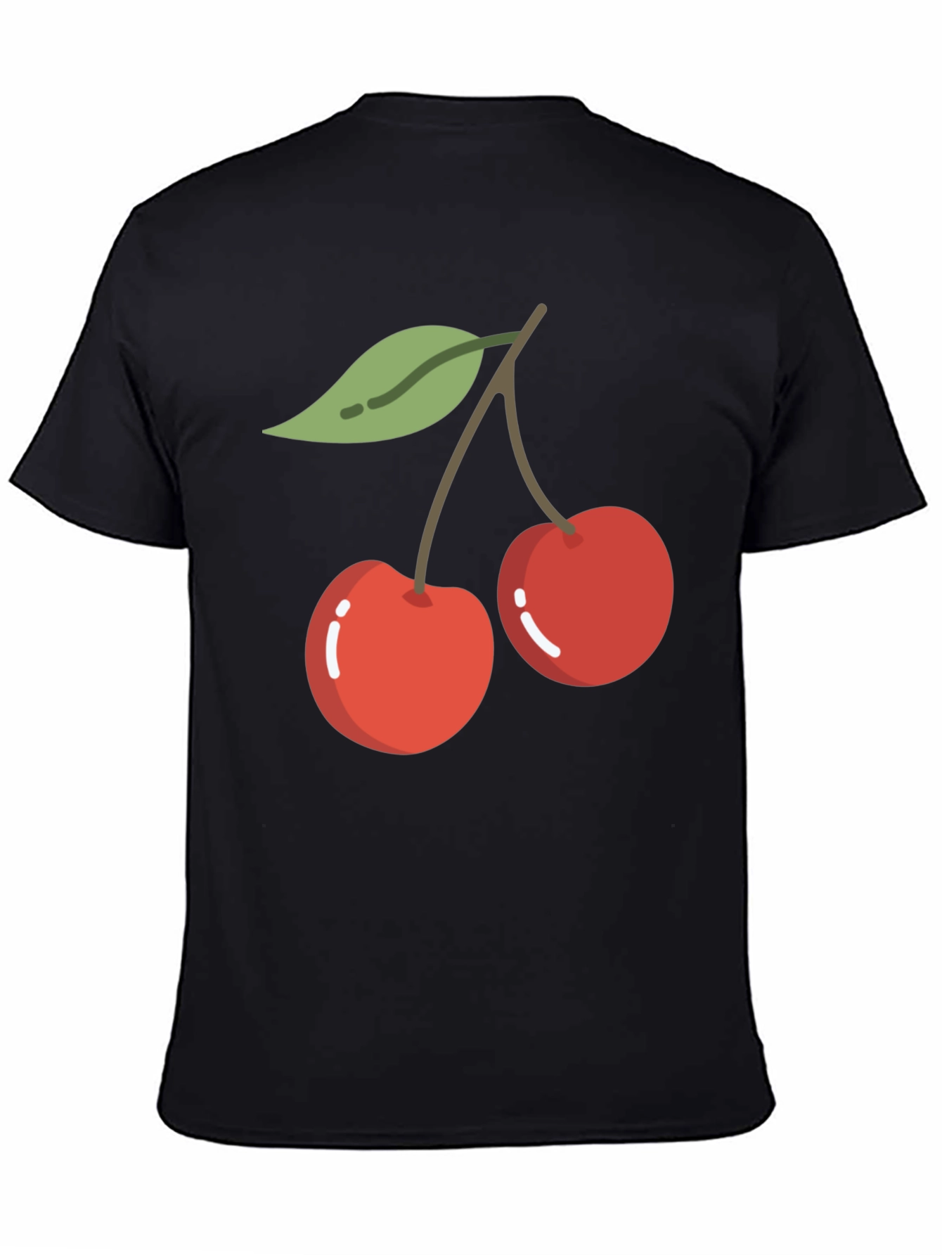 Cherry Graphic Black T-Shirt