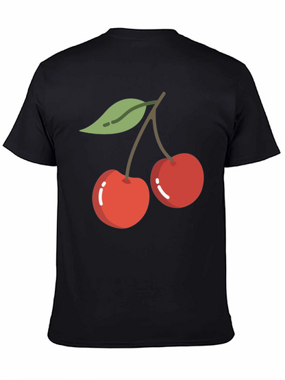 Cherry Graphic Black T-Shirt