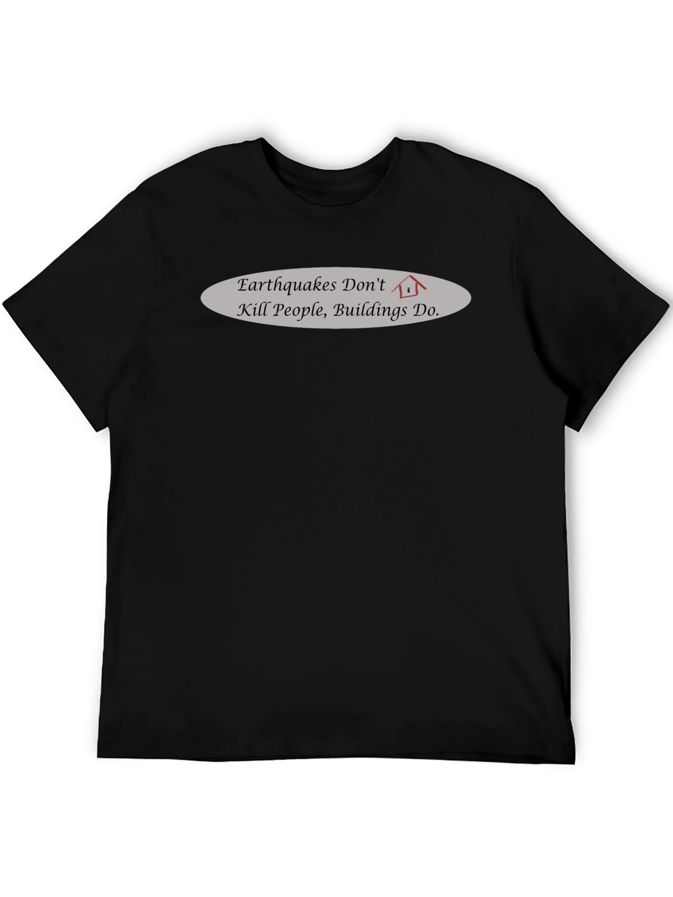 Earthquake Awareness T-Shirt - Buildings Kill Not Earthquakes