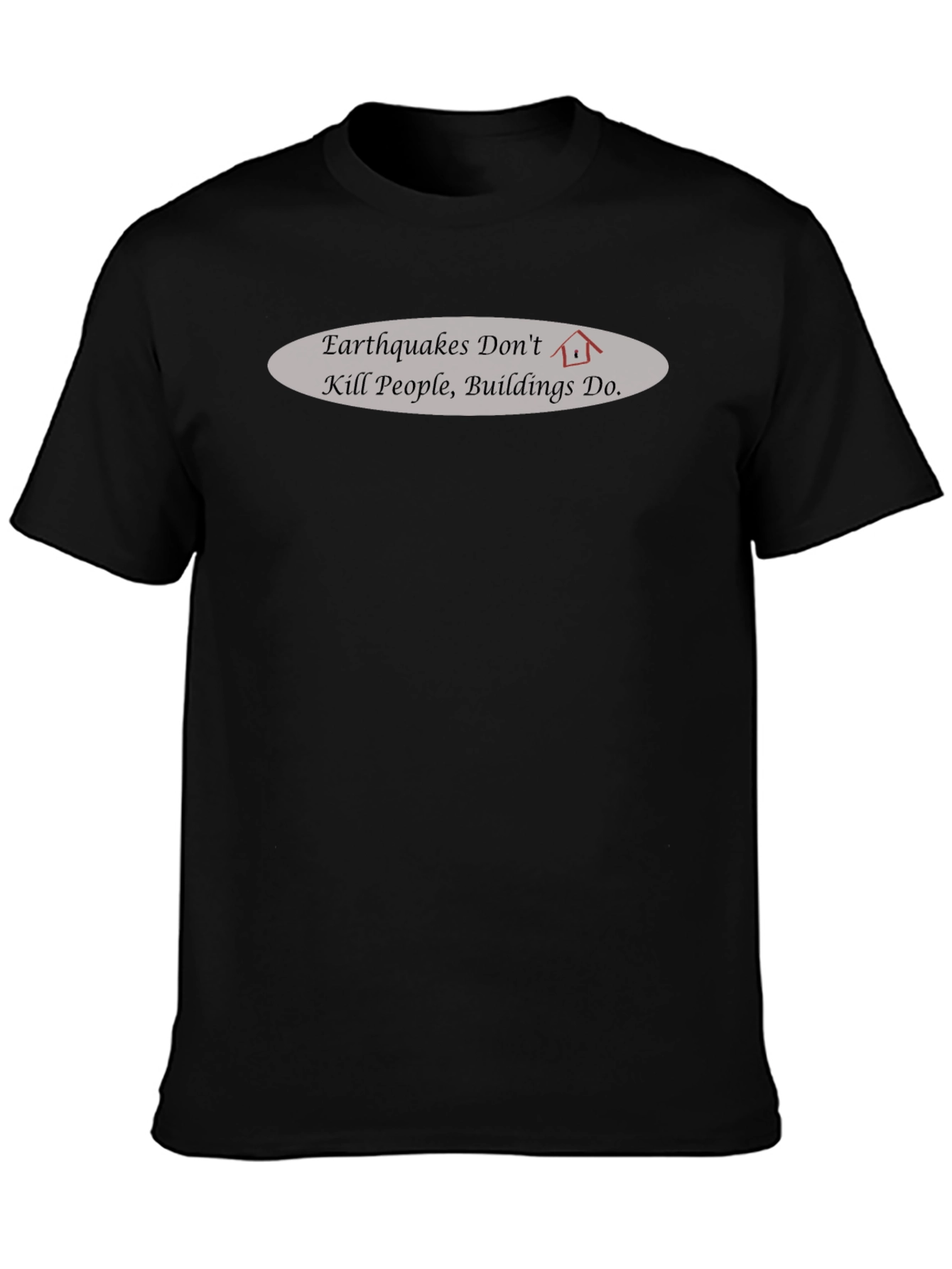 Earthquake Awareness T-Shirt - Buildings Kill Not Earthquakes