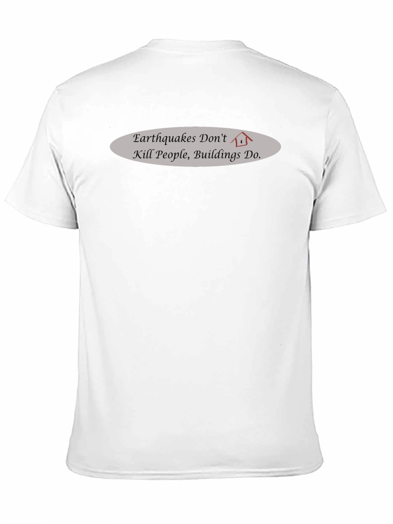Earthquake Awareness T-Shirt - Buildings Kill Not Earthquakes