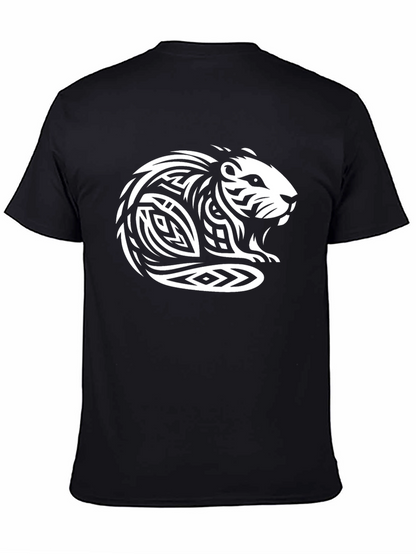 Tribal Beaver Black T-Shirt