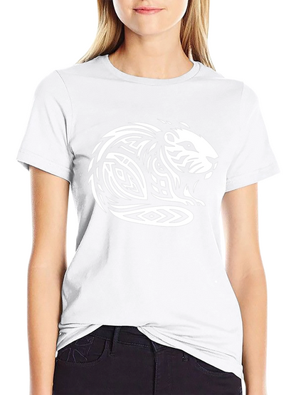 Tribal Beaver Black T-Shirt