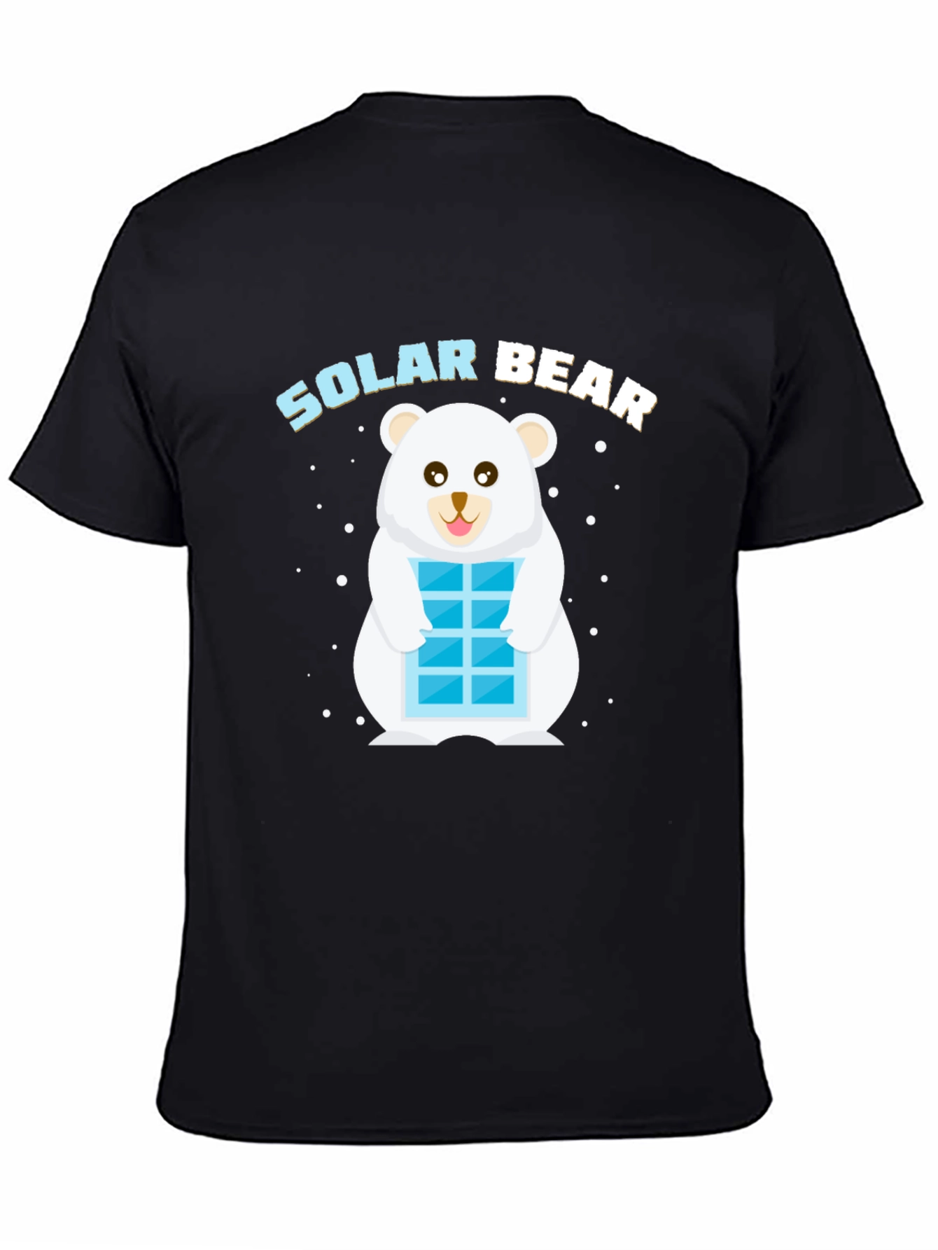 Solar Bear Graphic T-Shirt - Black Cotton Blend