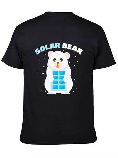 Solar Bear Graphic T-Shirt - Black Cotton Blend