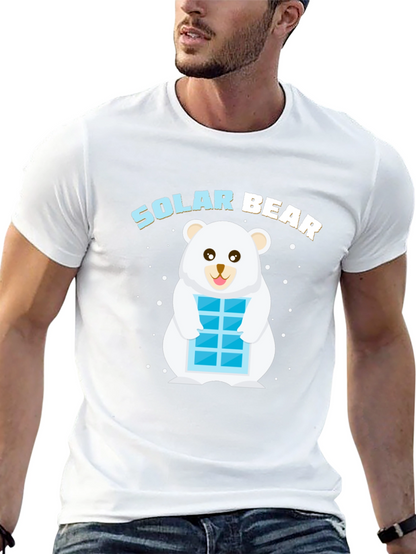 Solar Bear Graphic T-Shirt - Black Cotton Blend