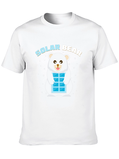 Solar Bear Graphic T-Shirt - Black Cotton Blend