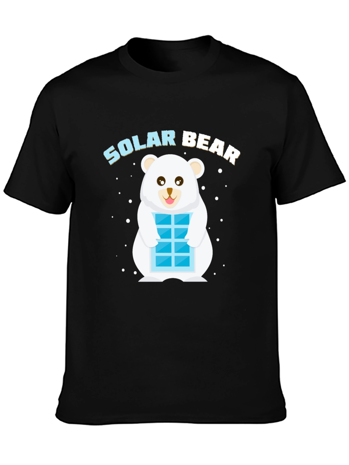 Solar Bear Graphic T-Shirt - Black Cotton Blend