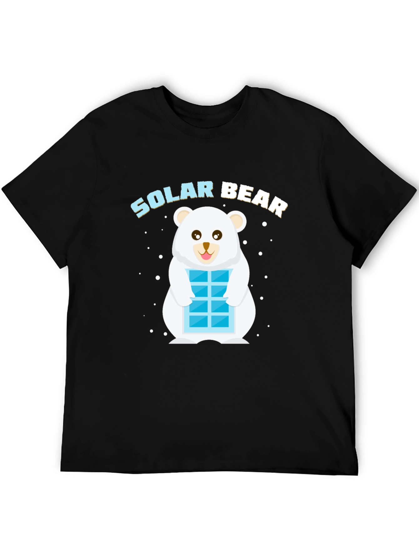 Solar Bear Graphic T-Shirt - Black Cotton Blend