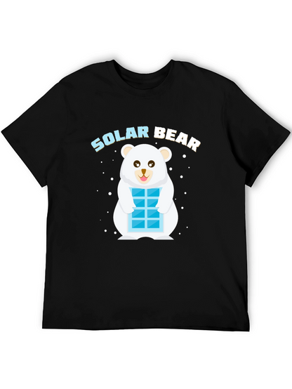 Solar Bear Graphic T-Shirt - Black Cotton Blend
