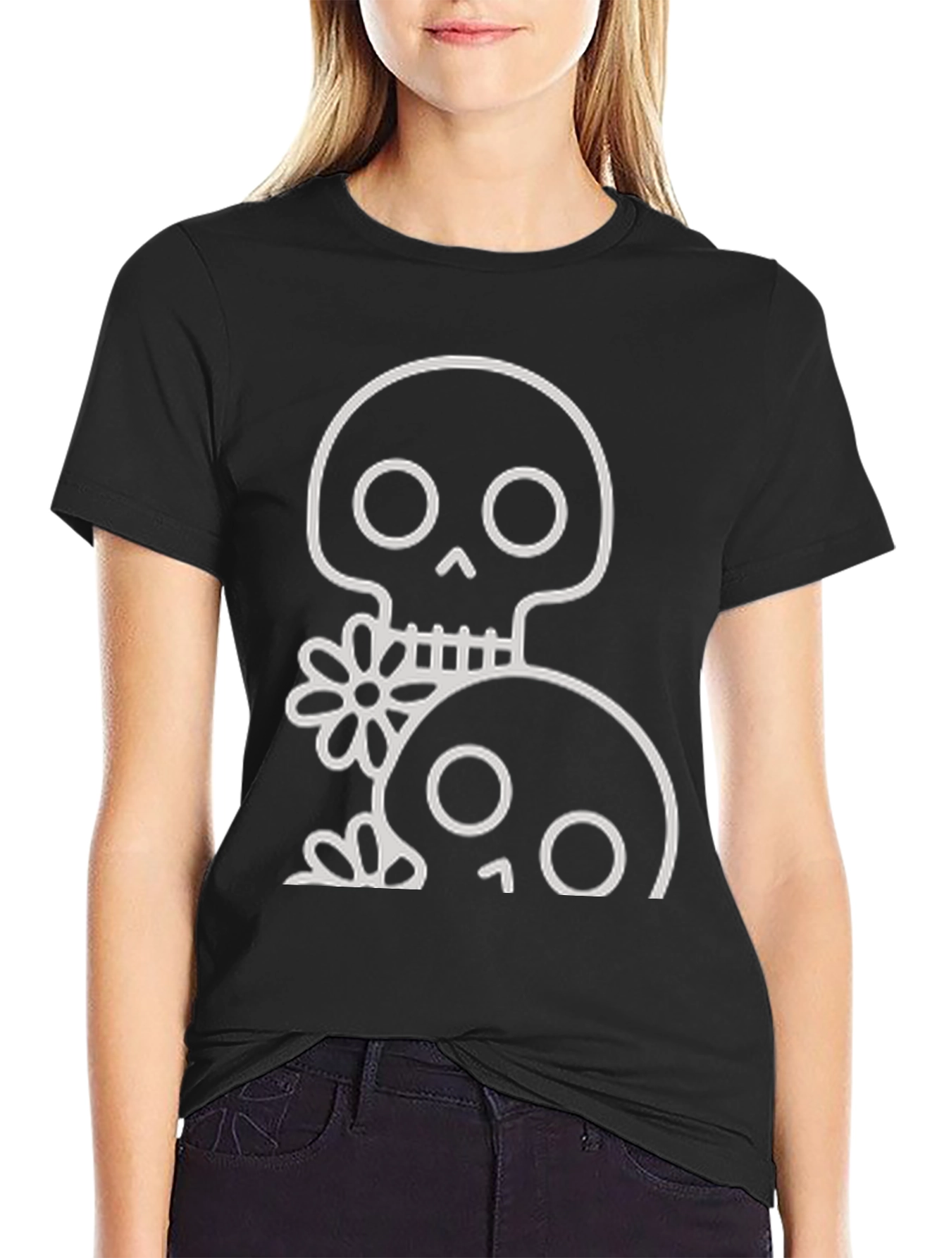 Skull & Flower Graphic Tee