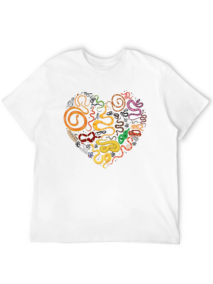 Snakes Heart T-Shirt - Reptile Lover Tee
