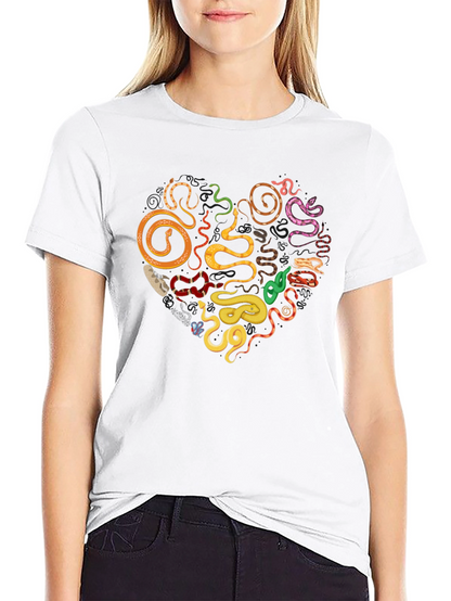 Snakes Heart T-Shirt - Reptile Lover Tee