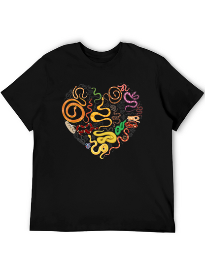 Snakes Heart T-Shirt - Reptile Lover Tee
