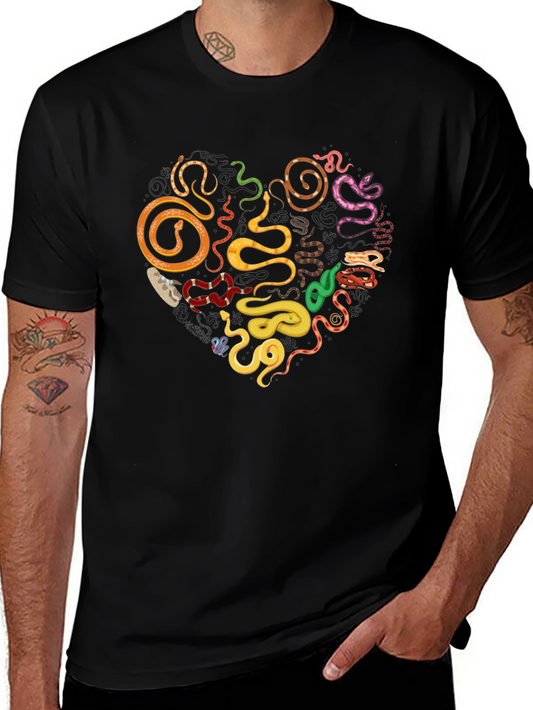 Snakes Heart T-Shirt - Reptile Lover Tee