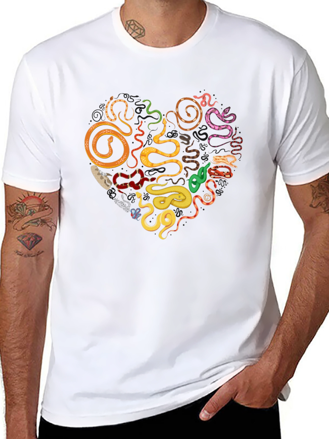 Snakes Heart T-Shirt - Reptile Lover Tee