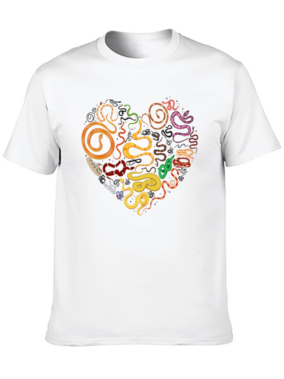 Snakes Heart T-Shirt - Reptile Lover Tee