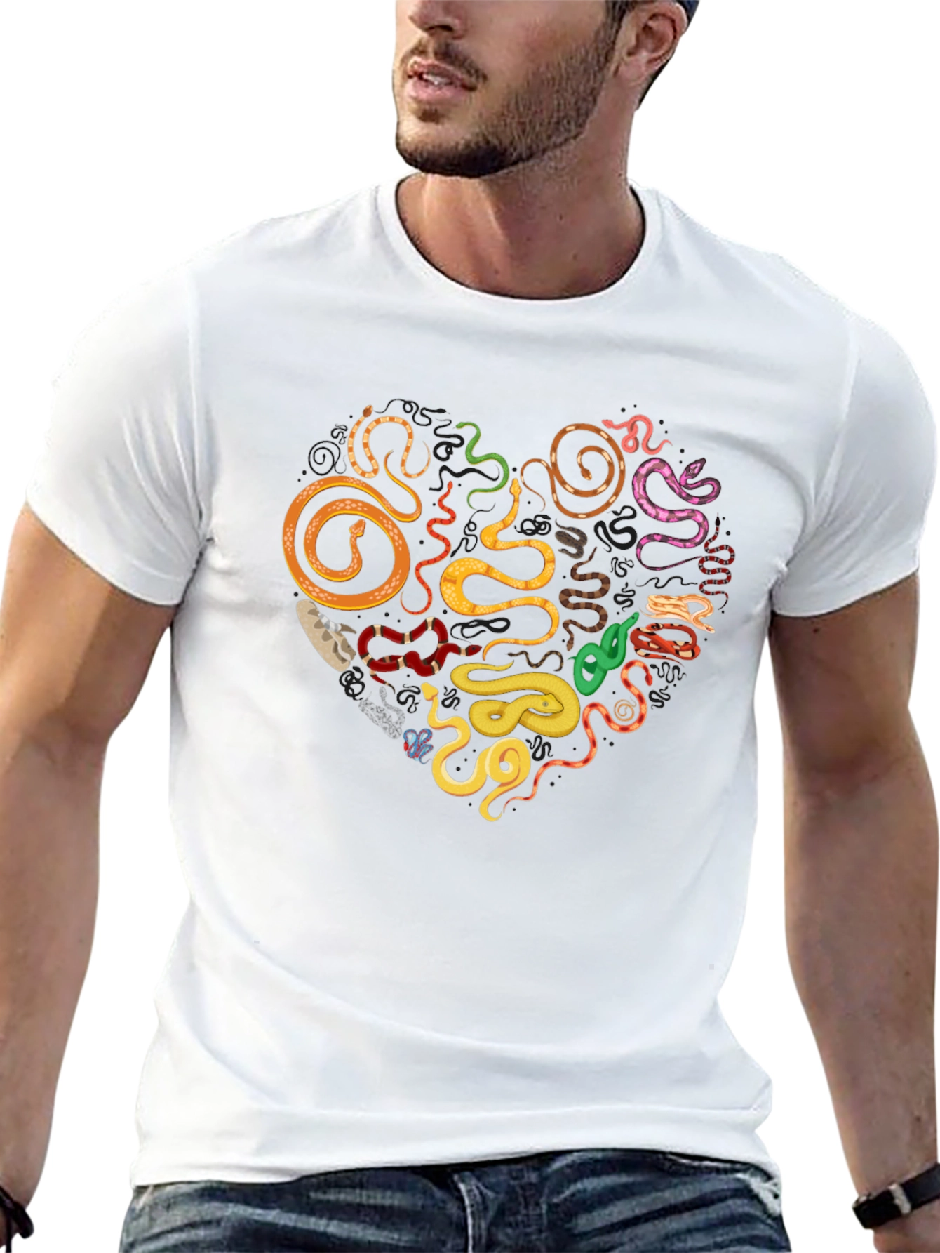 Snakes Heart T-Shirt - Reptile Lover Tee