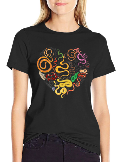 Snakes Heart T-Shirt - Reptile Lover Tee