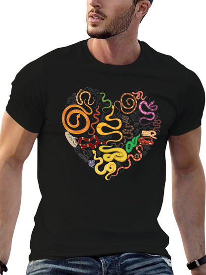 Snakes Heart T-Shirt - Reptile Lover Tee