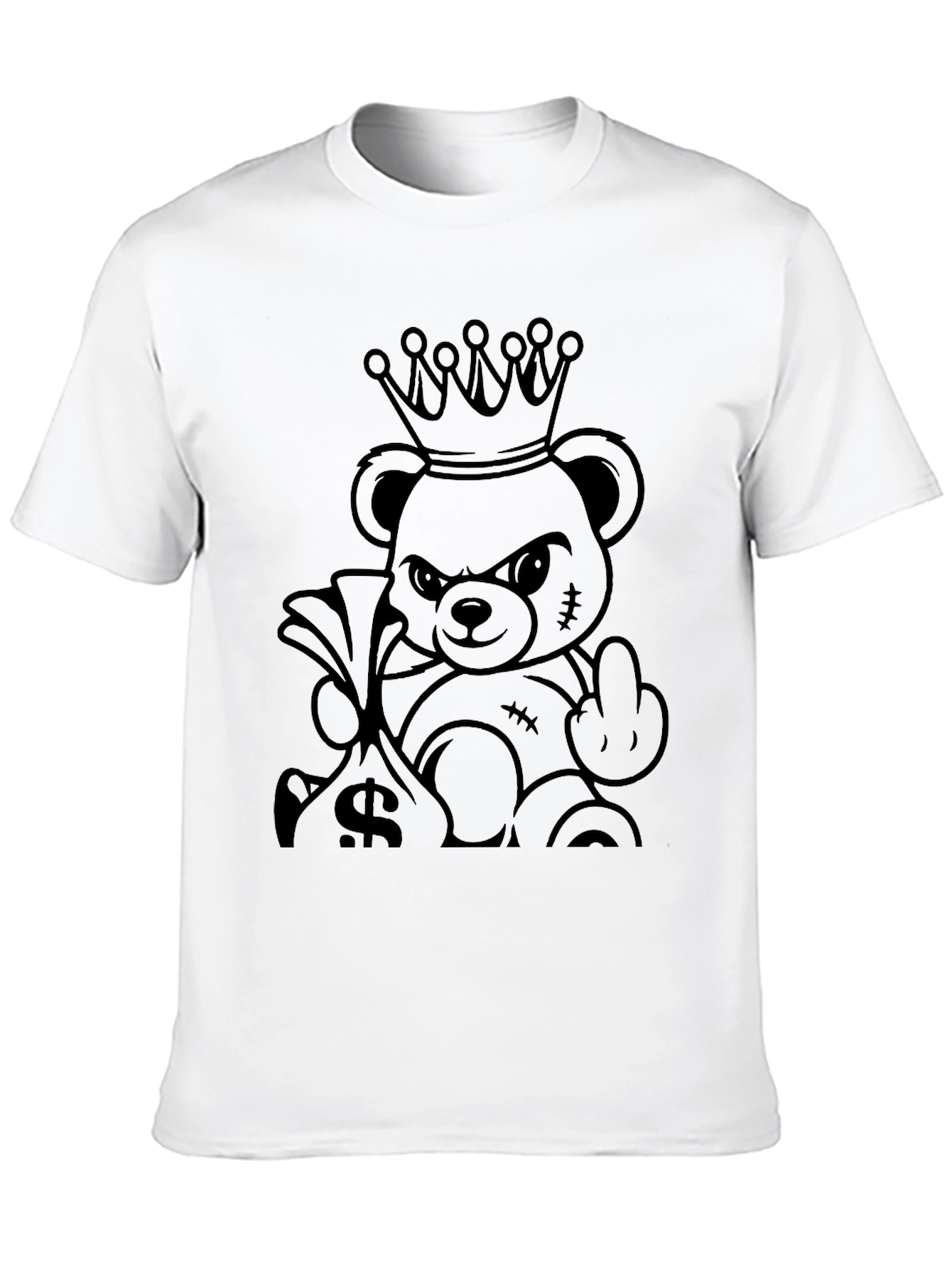 King Bear Graphic Tee - Black