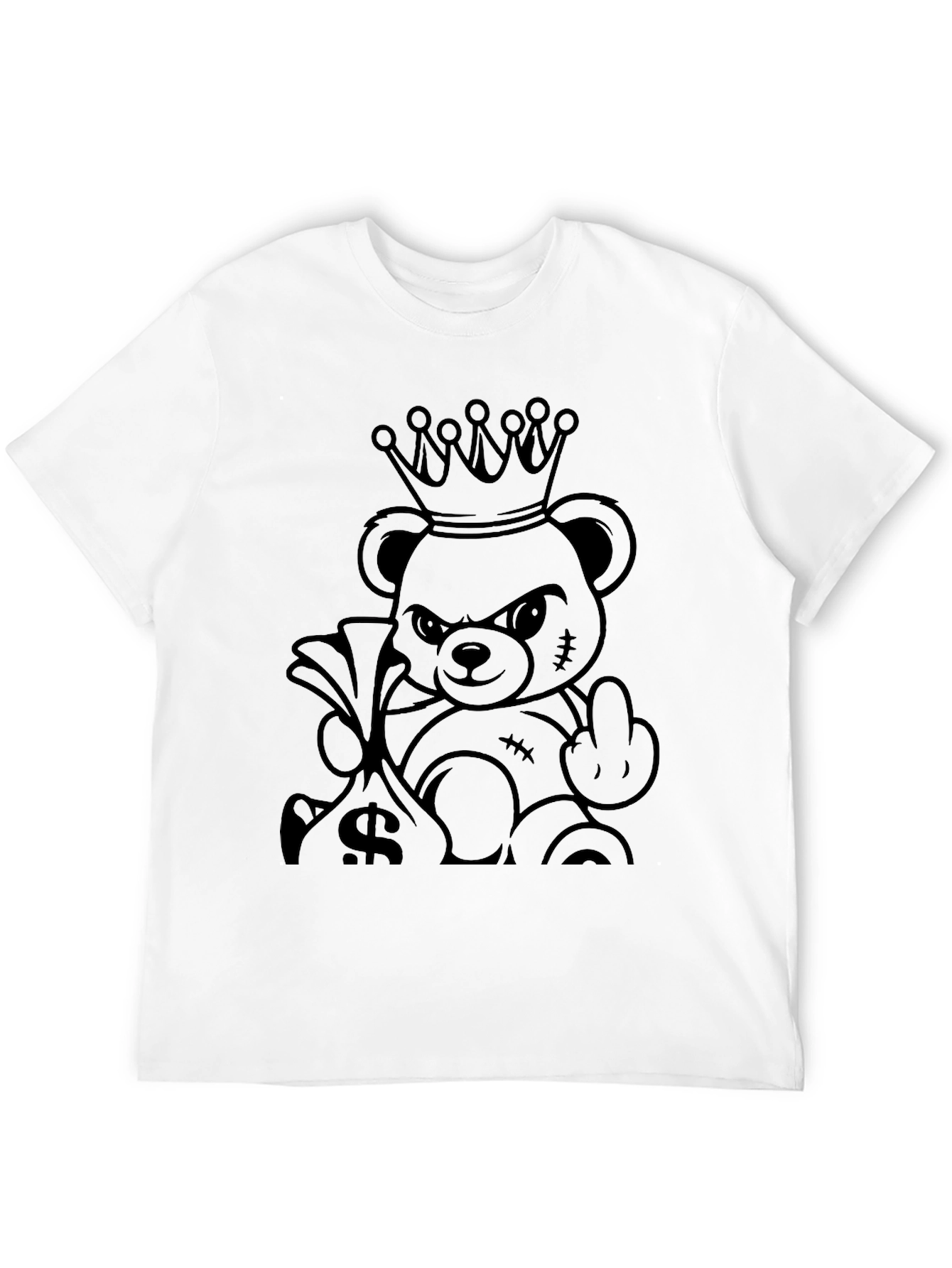 King Bear Graphic Tee - Black