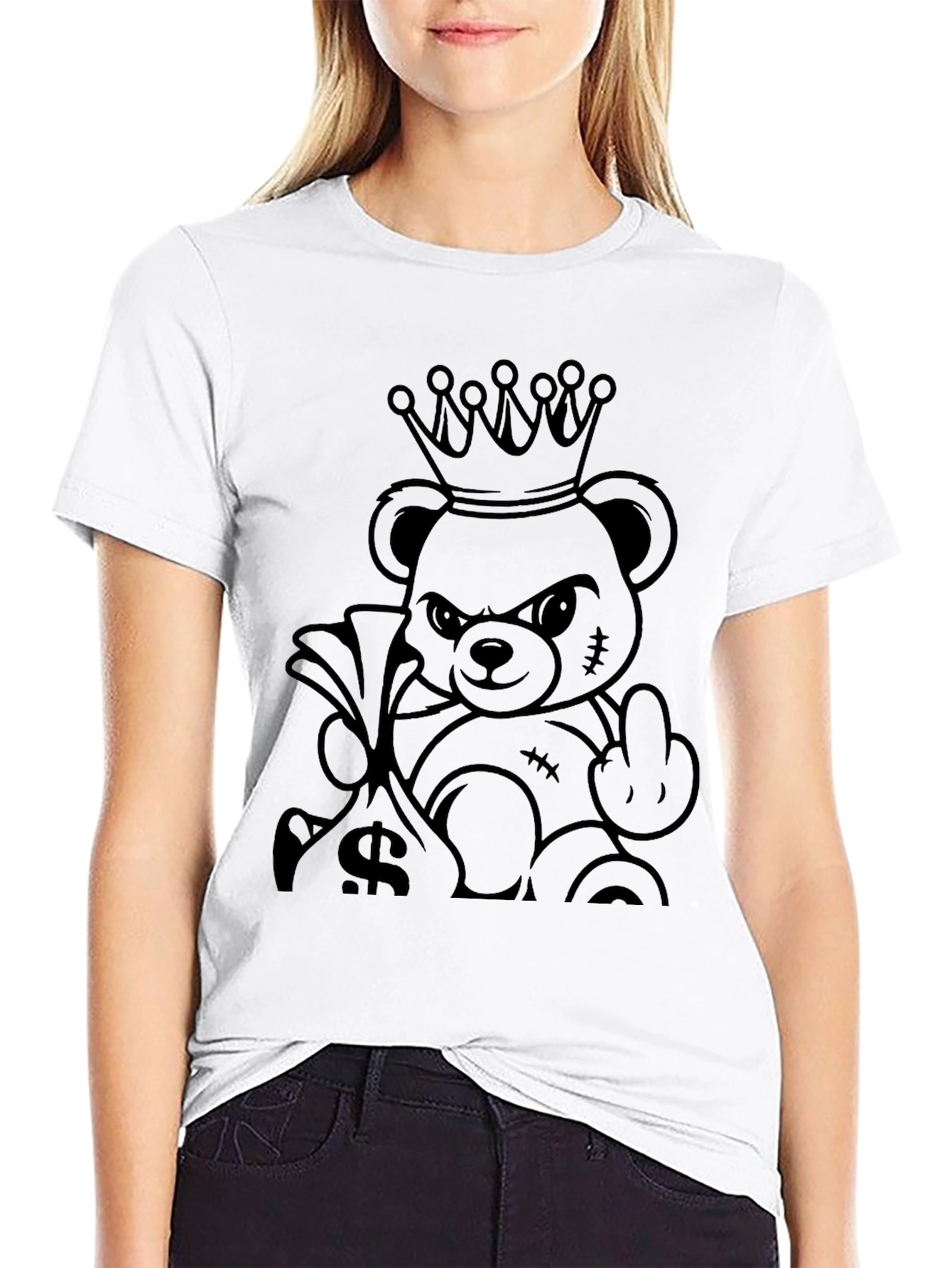 King Bear Graphic Tee - Black