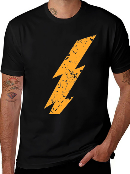 Lightning Bolt Graphic T-Shirt - Black